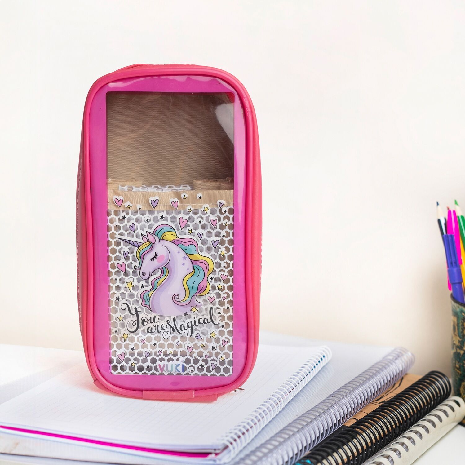 Vuki Astarlı Büyük Boy Kalem Çantası Unicorn