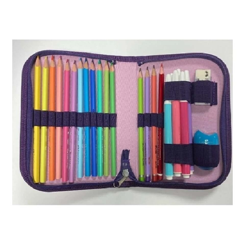 Faber-Castell Kalem Kutusu Okul Seti Tek Gözlü Pastel İptl