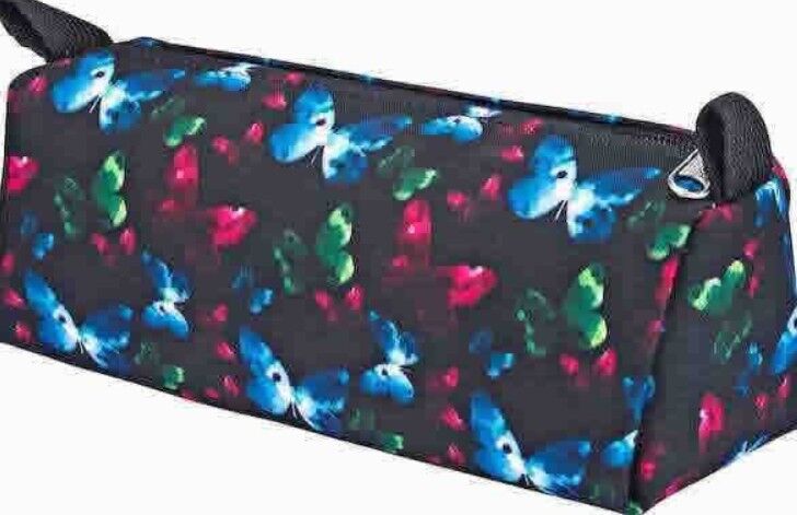 Brons Kalem Çantası Üçgen Desenli