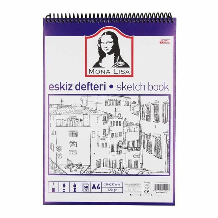 Südor Eskiz Defteri A4 120 Gr 50 Yaprak Telli