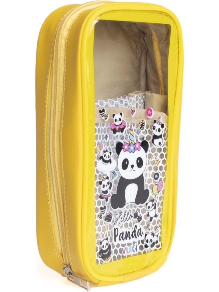 Vuki Astarlı Büyük Boy Kalem Çantası Panda