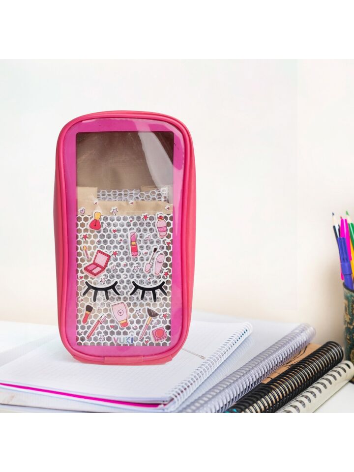 Vuki Astarlı Büyük Boy Kalem Çantası Kirpik