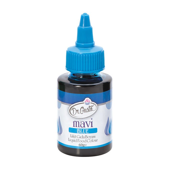 Dr. Gusto Su Bazlı Likit Gıda Boyası 60 Gr Mavi