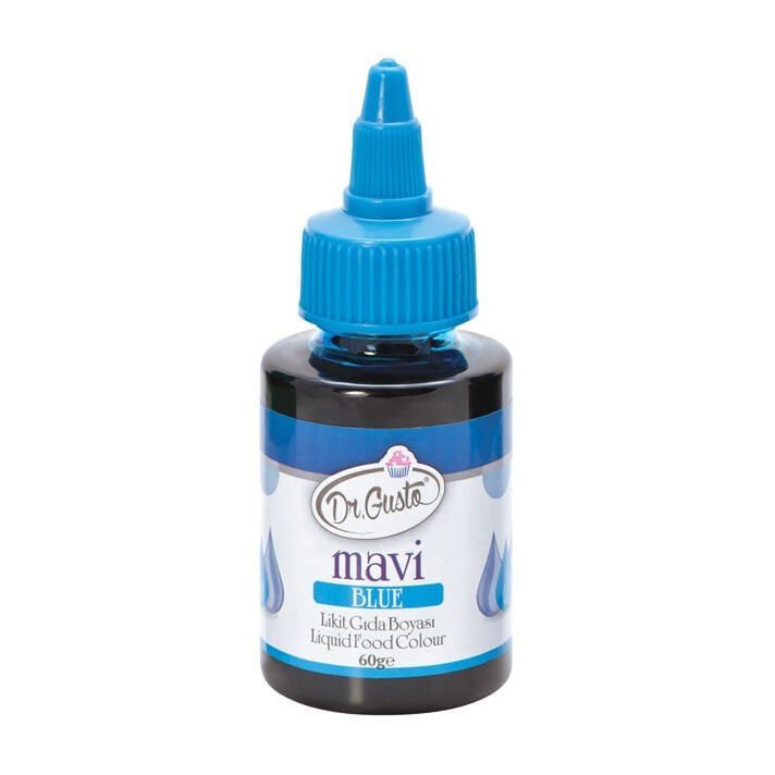 Dr. Gusto Su Bazlı Likit Gıda Boyası 60 Gr Mavi