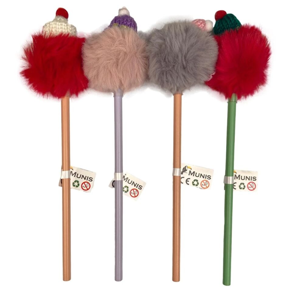 Munis Kurşun Kalem Pon Pon Şapkalı