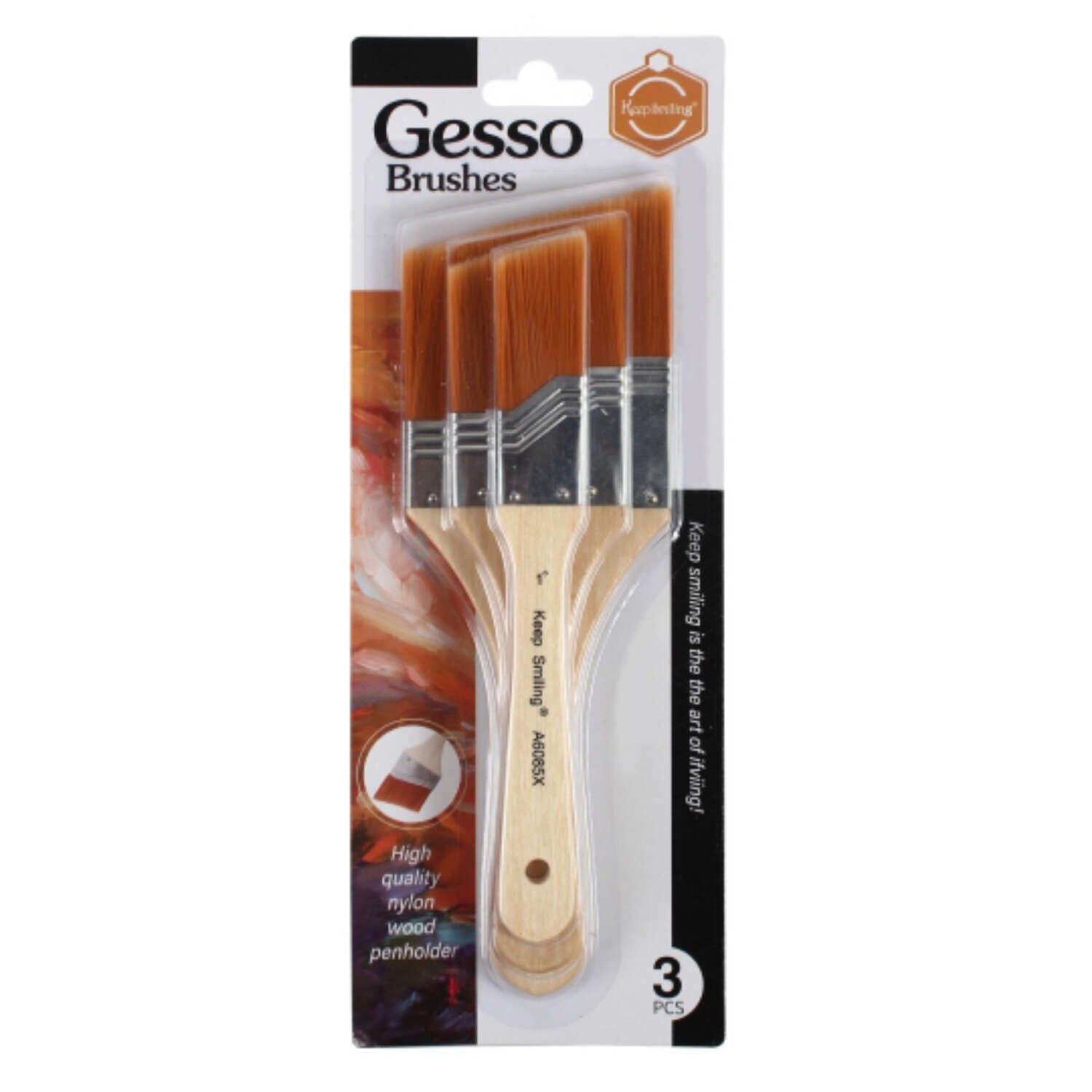 Keep Smiling Zemin Fırça Seti Yan Kesik 3 Lü N Bs-0003X