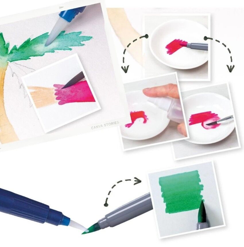 Faber-Castell Goldfaber Aqua Çift Uçlu Markör 6 Lı Klasik Renkler