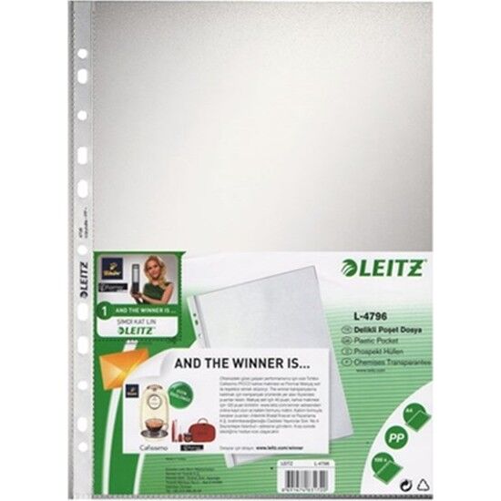 Leitz Poşet Dosya A4 11 Delikli Buzlu(100 Adet)