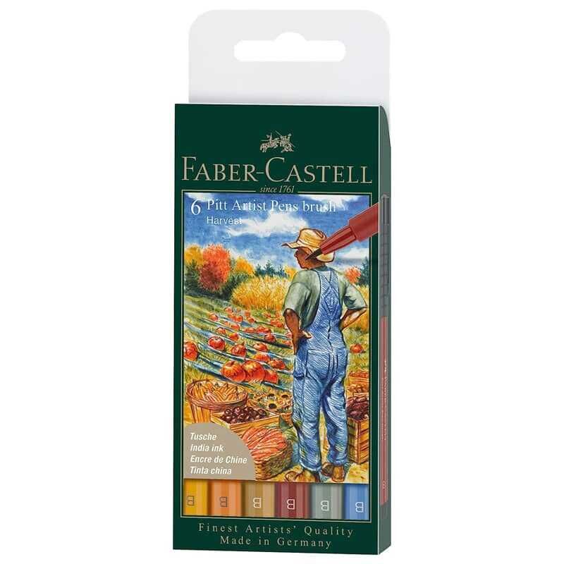 Faber-Castell Pitt Artist Pen Fırça Uç 6 Lı Sonbahar Renkleri