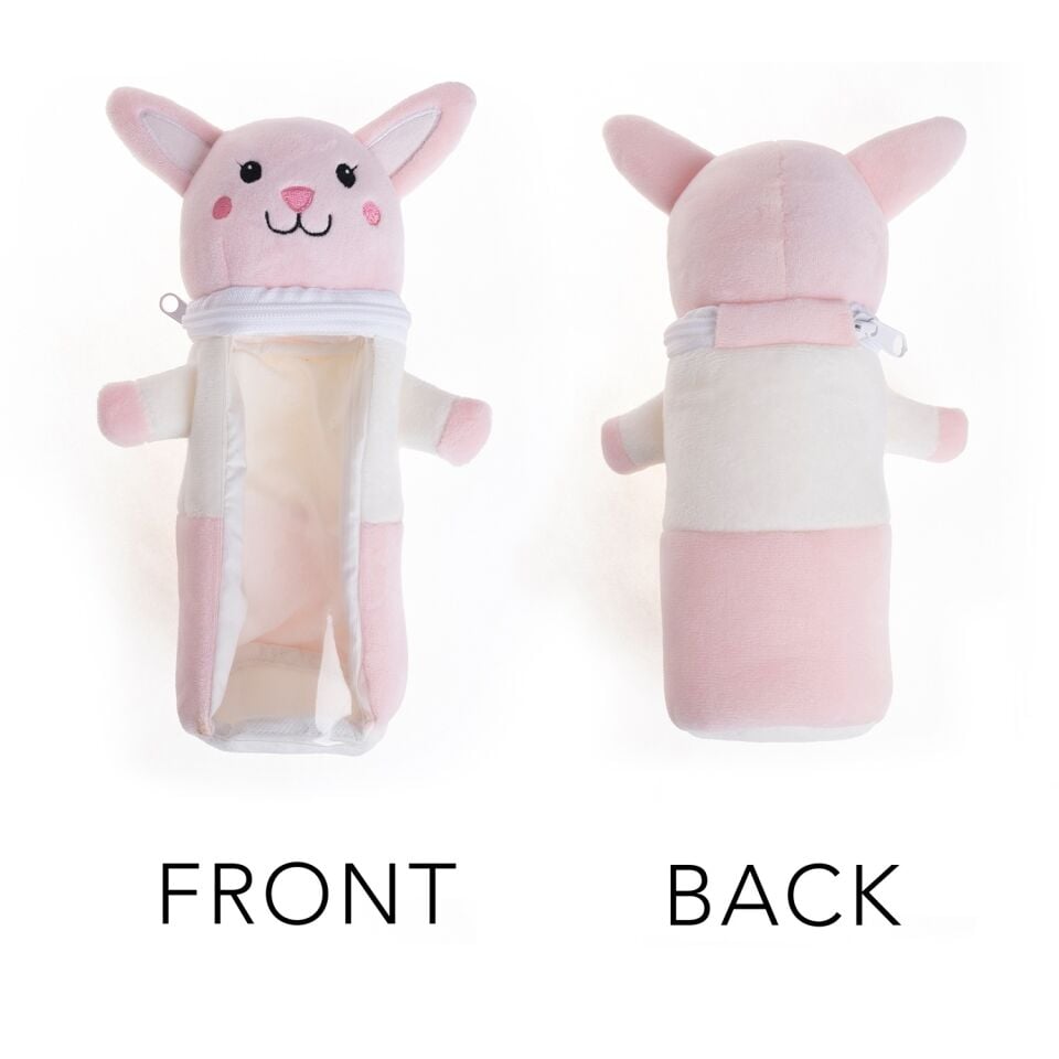 Vuki Peluş Pembe Beyaz Tavşan Kalemlik