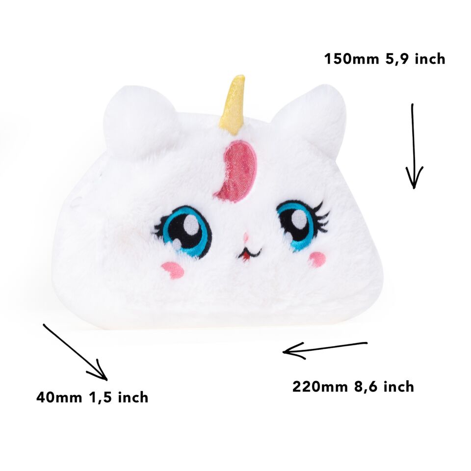 Vuki Peluş Beyaz Tekboynuz Kedi Kalemlik
