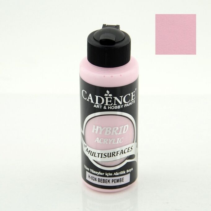Cadence Hybrid Akrilik Multisurfaces H-024 Bebek Pembe 120 Ml
