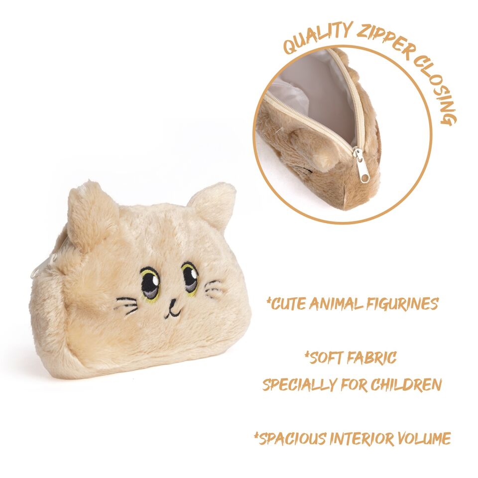 Vuki Peluş Açık Kahve Kedi Kalemlik
