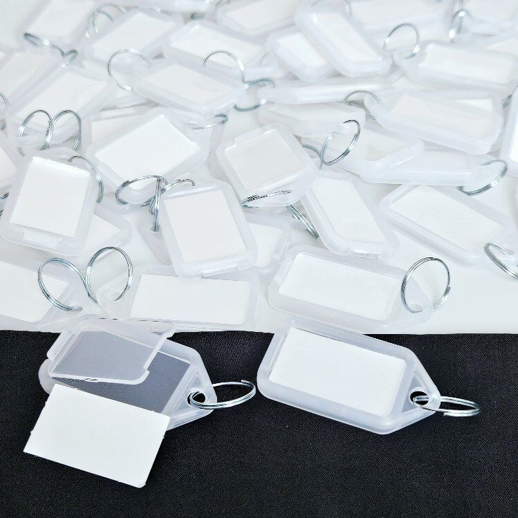 Güler Plastik Anahtarlık 100 Lü Paket Halkalı Beyaz