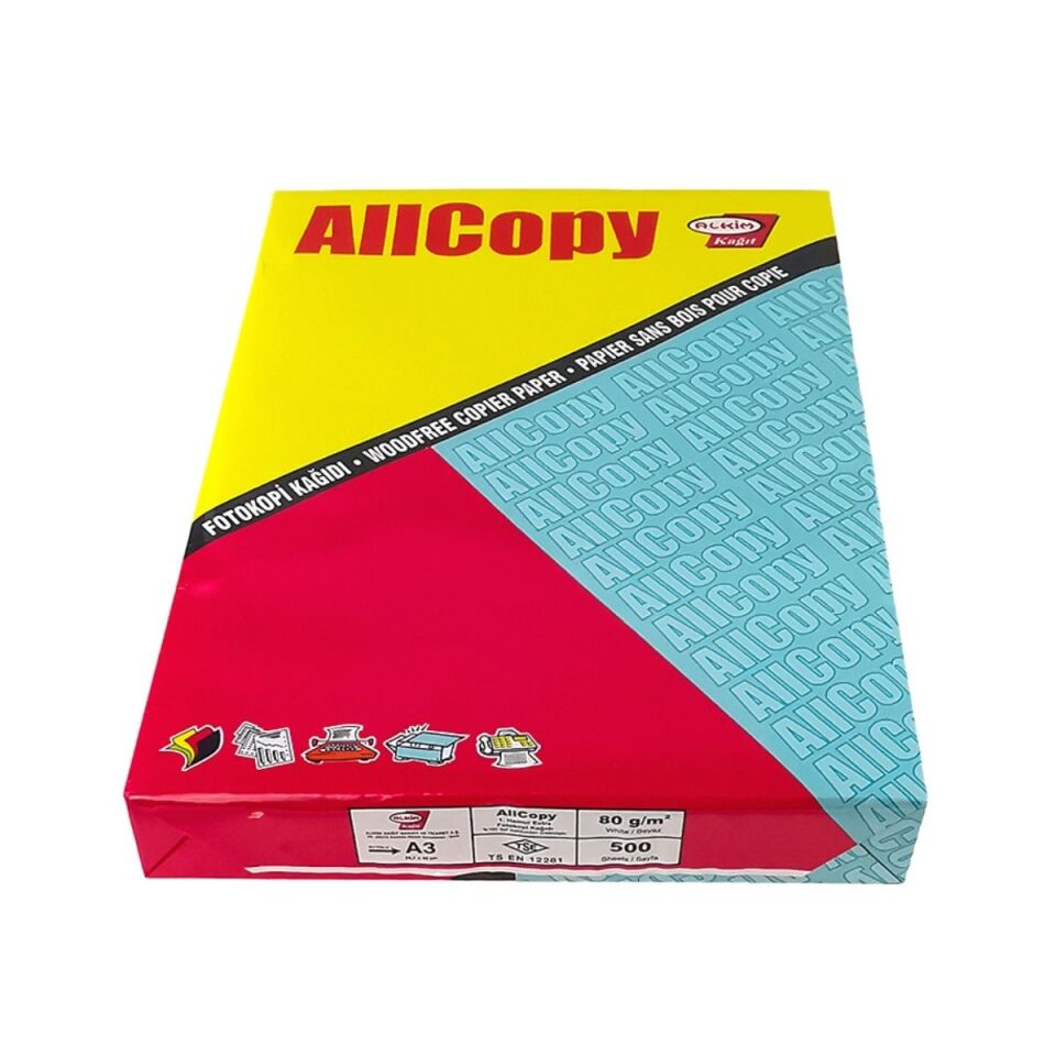 Allcopy Fotokopi Kağıdı A3 80 Gr 500 Lü Paket
