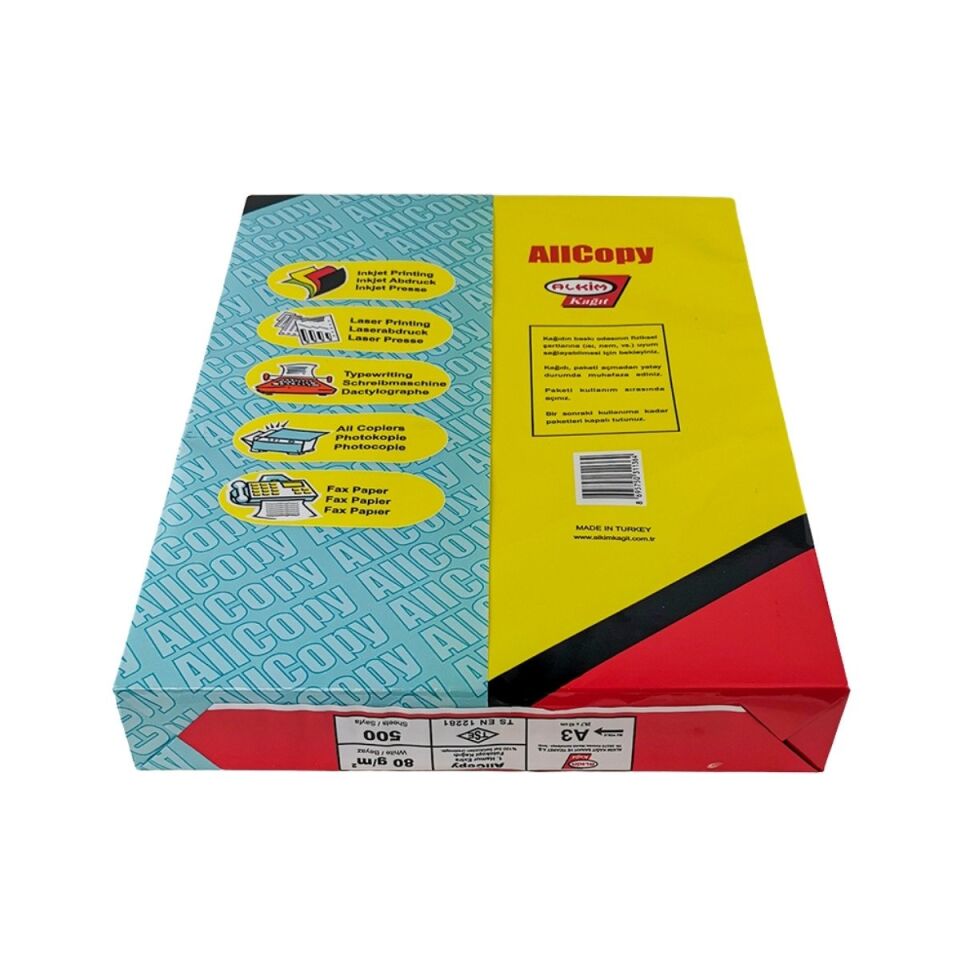 Allcopy Fotokopi Kağıdı A3 80 Gr 500 Lü Paket