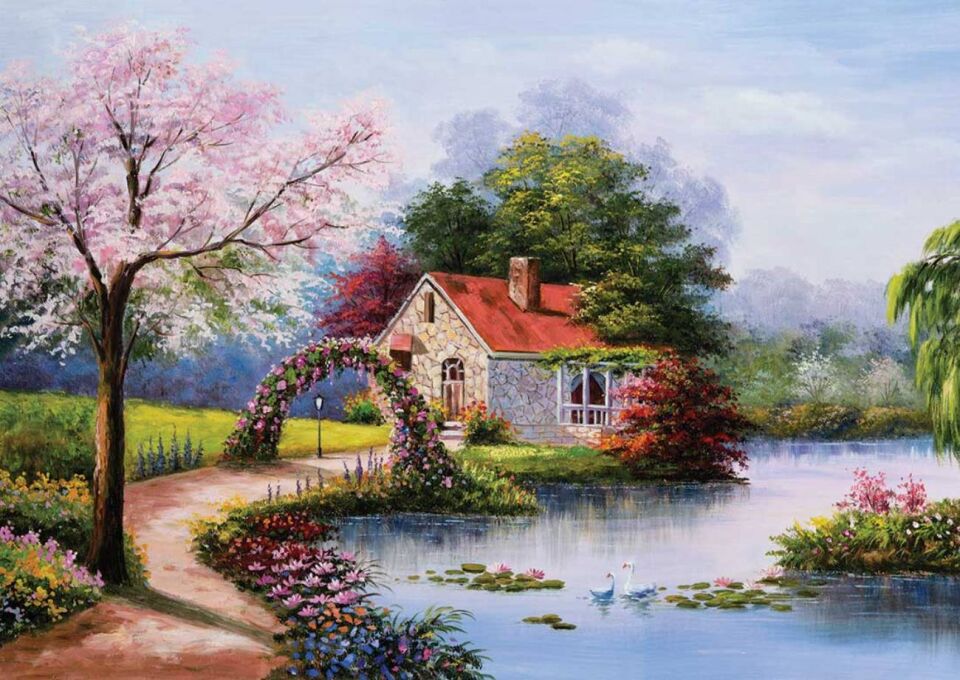Ks Games Puzzle 1000 Parça Lake House