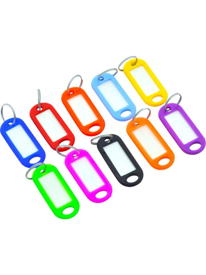 Güler Plastik Anahtarlık 100 Lü Paket Halkalı Karışık