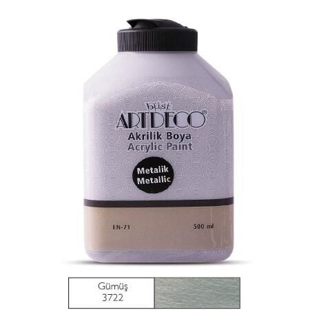 Artdeco Metalik Akrilik Boya 500 Ml Gümüş 3722