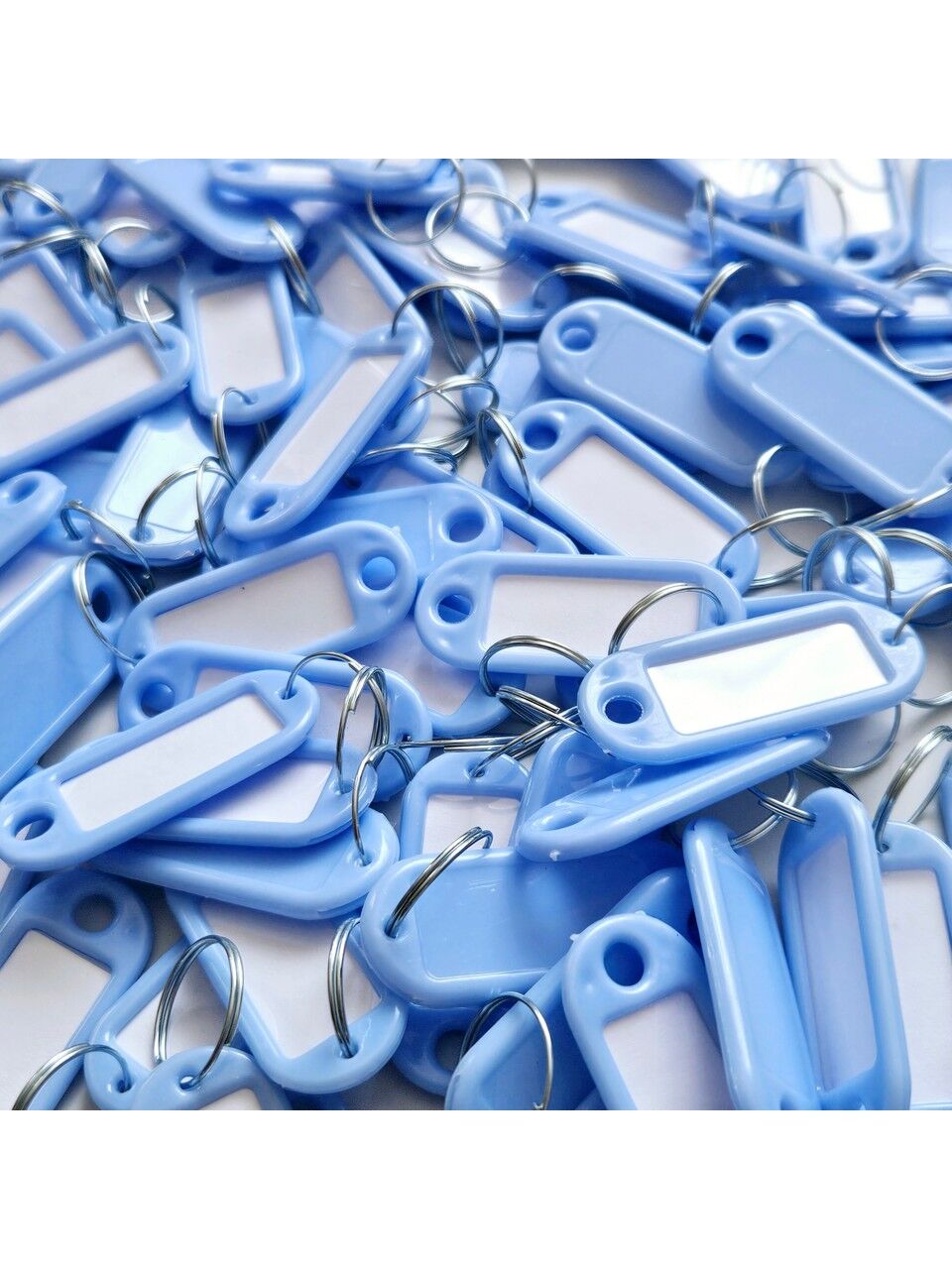 Güler Plastik Anahtarlık 100 Lü Paket Halkalı Açık Mavi