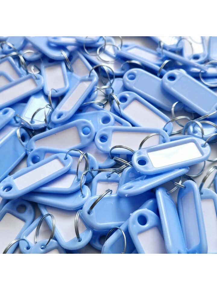 Güler Plastik Anahtarlık 100 Lü Paket Halkalı Açık Mavi