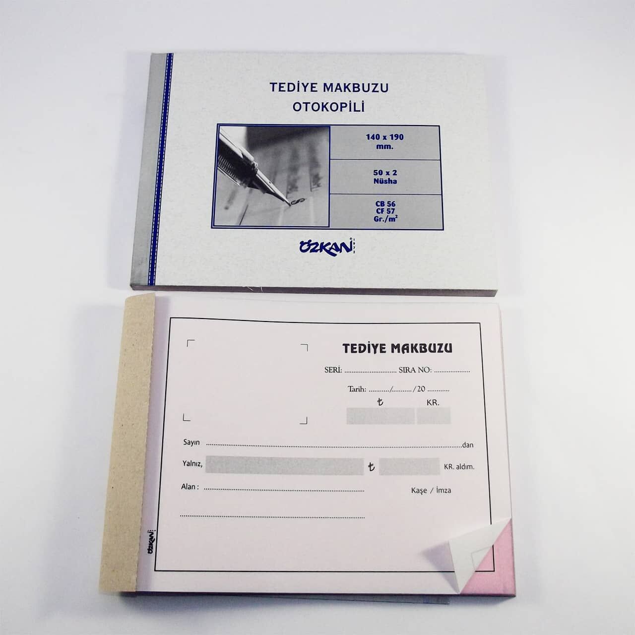 Özkan Tediye Makbuzu 50x2 Otokopili