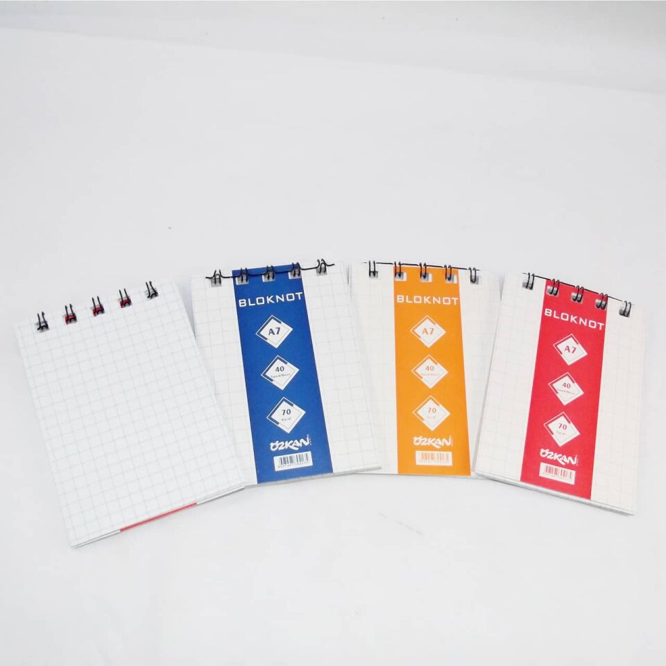 Özkan Spiralli Bloknot No 2 Kareli