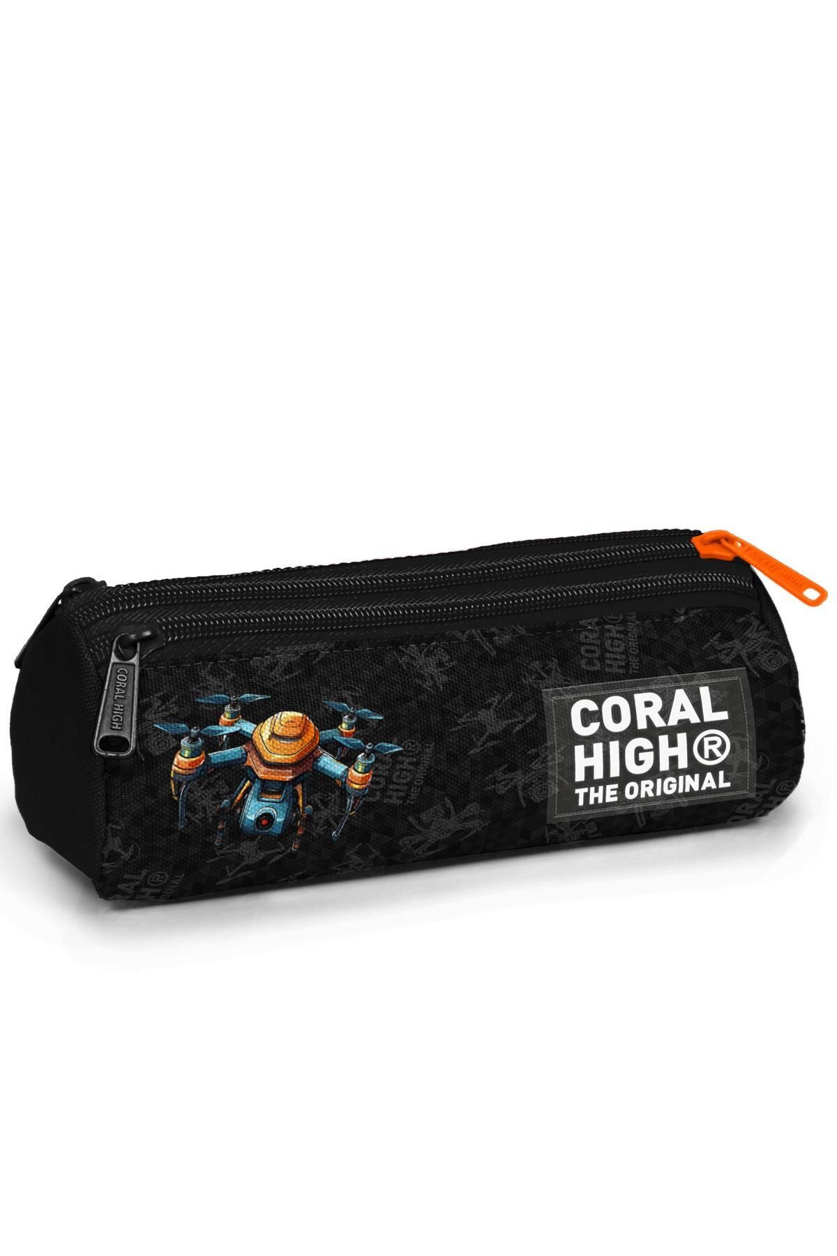 Yaygan Coral High Kalem Çanta  Üç Bölmeli 11191