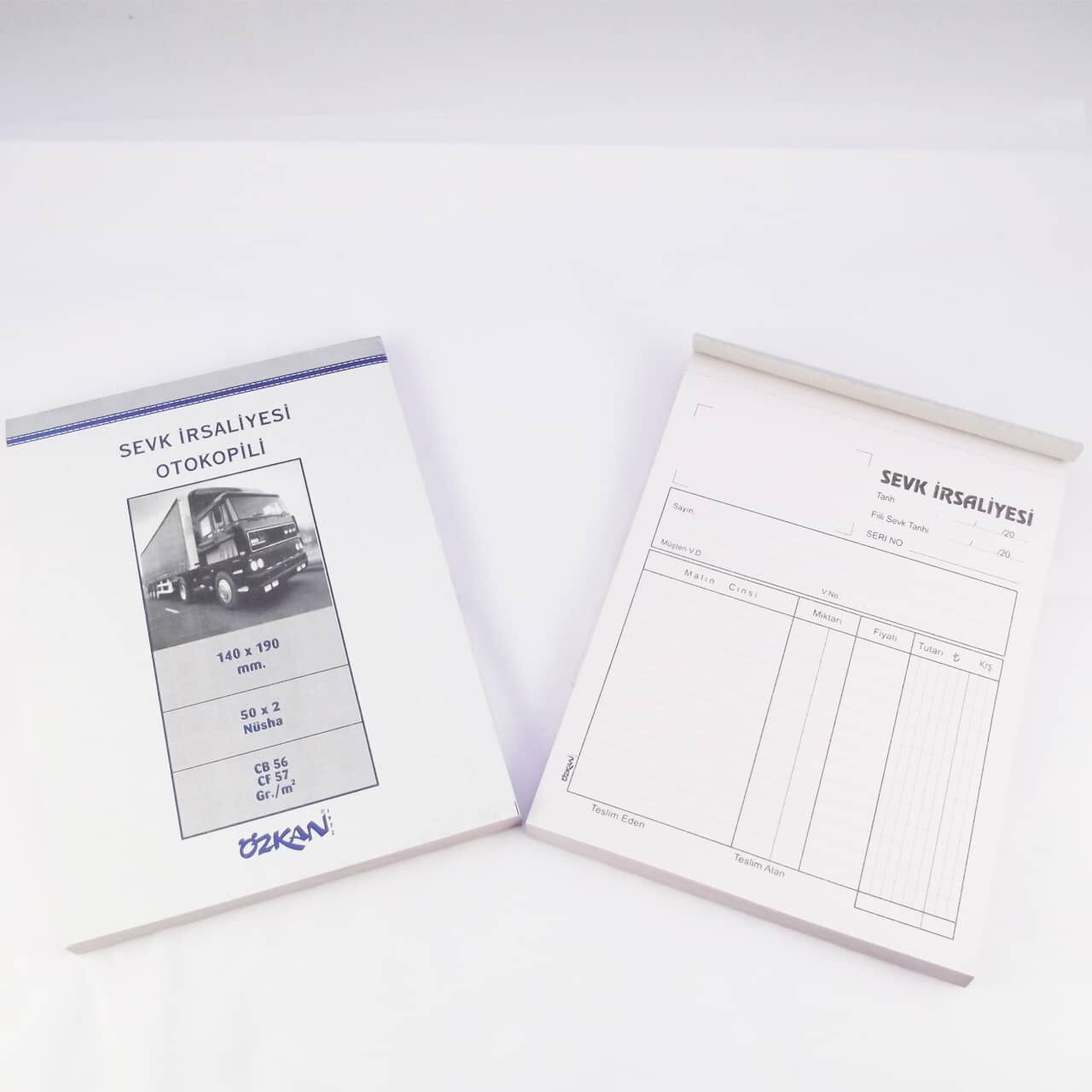 Özkan Sevk İrsaliyesi No 3 50x2 Otokopili