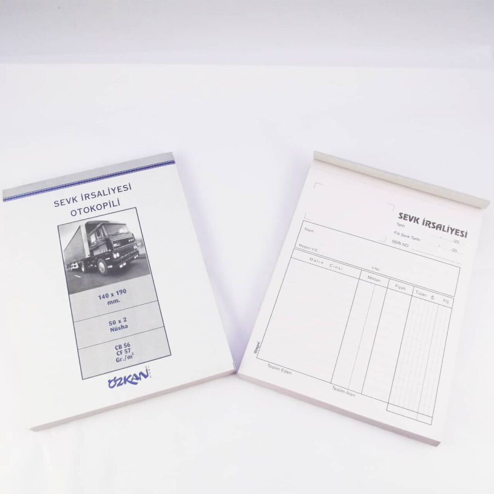Özkan Sevk İrsaliyesi No 3 50x2 Otokopili