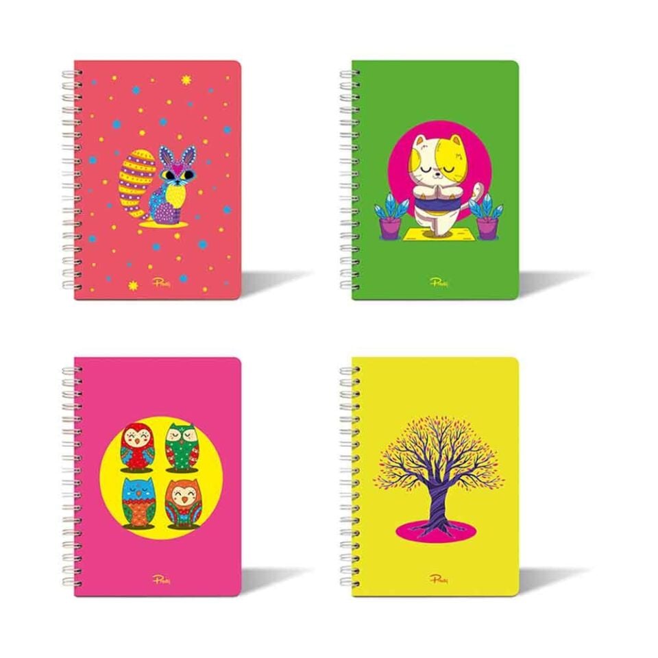 Ritim A5 Neon Kareli Spiralli Defter 72 Yaprak