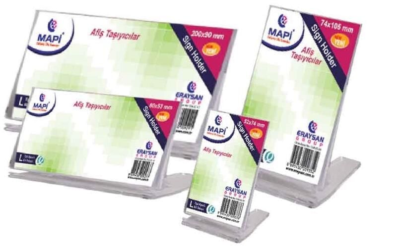 Mapi L Tipi Yatay Kavisli Afiş Taşıyıcı Stand 178x127