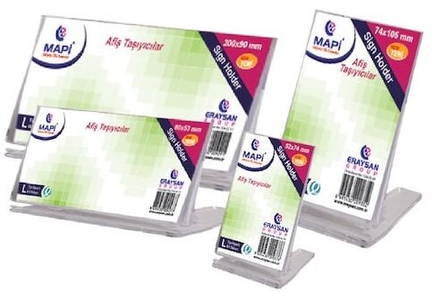 Mapi L Tipi Dikey Ayarlı Afiş Taşıyıcı Stand 52x74