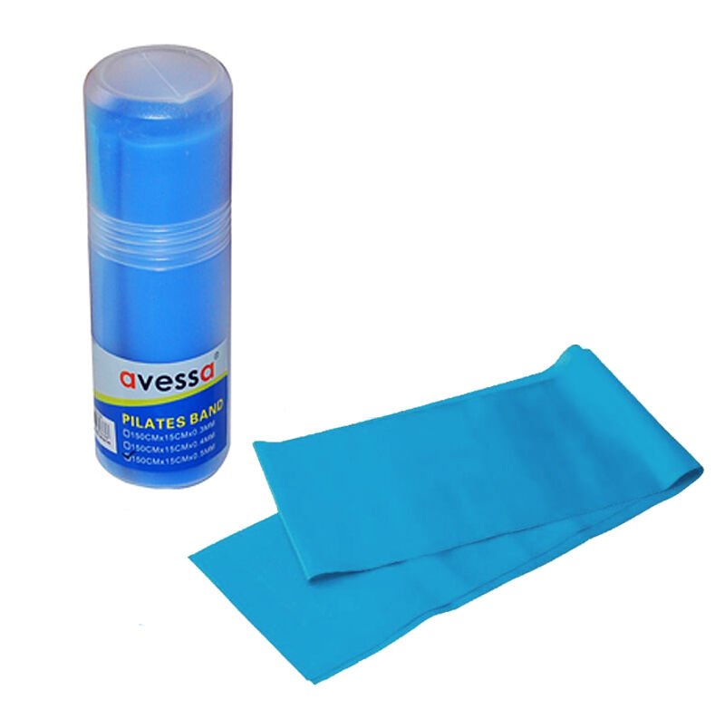 Avessa Pilates Bandı Tüp Sert Direnç Mavi 1500x15x0,30 Mm