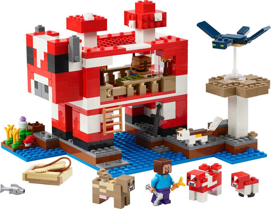 Lego Minecraft Mooshroom Evi