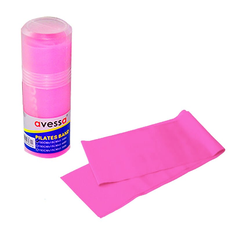 Avessa Pilates Bandı Tüp Yumuşak Direnç Pembe 1500x15x0,30 Mm
