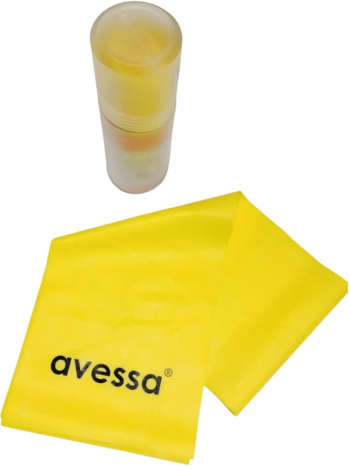 Avessa Pilates Bandı Tüp Yumuşak Direnç Sarı 1500x15x0,30 Mm