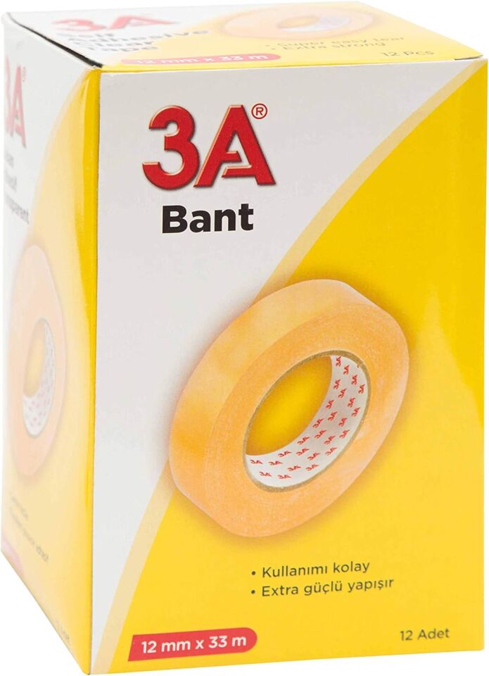 3A Collex Bant 12 Mm x 33 M 12 Li Paket