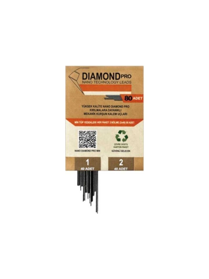 Nano Diamond Pro 2B 0.5 Versatil Kalem Yedeği 80 Li