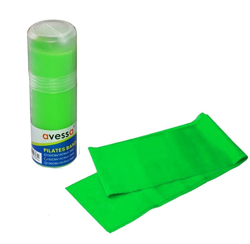 Avessa Pilates Bandı Tüp Orta Direnç Yeşil 1500x15x0,30 Mm