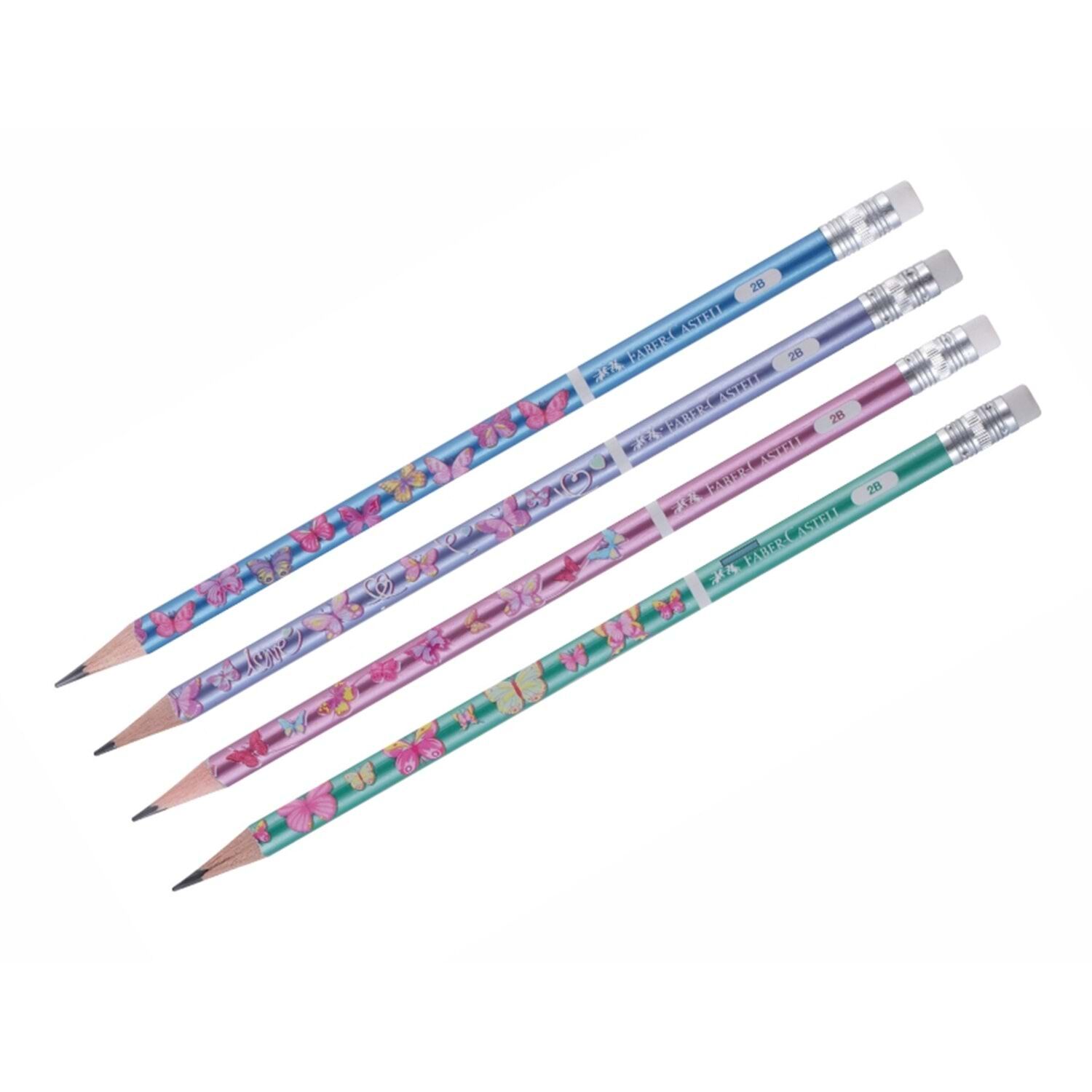 Faber-Castell Kelebek Silgili Kurşun Kalem 2B