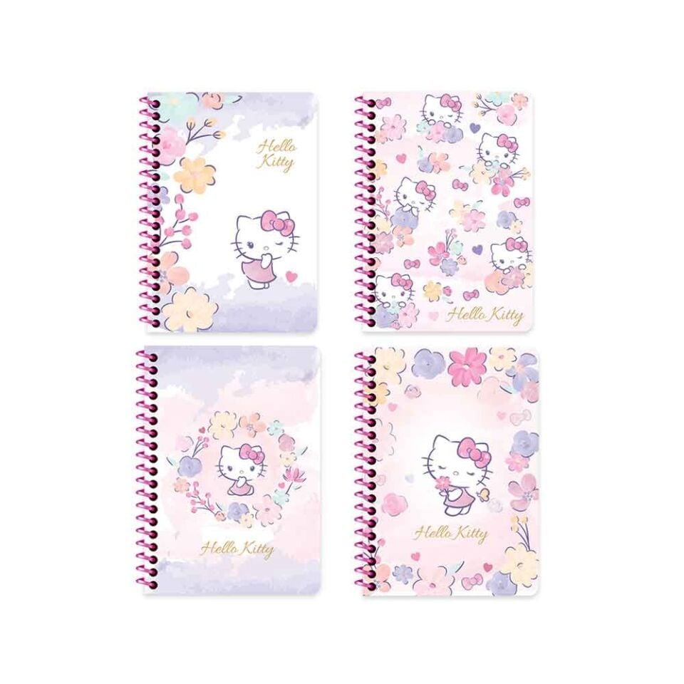 Keskin Bloknot Hello Kitty A6 Spiralli 80 Yaprak Çizgili
