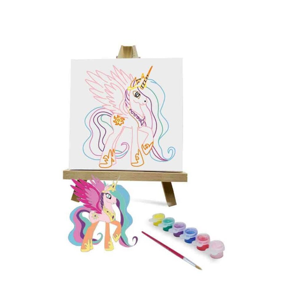 Magic Art Hobi Seti desenli 30 Cm Şövale Tuval Boya