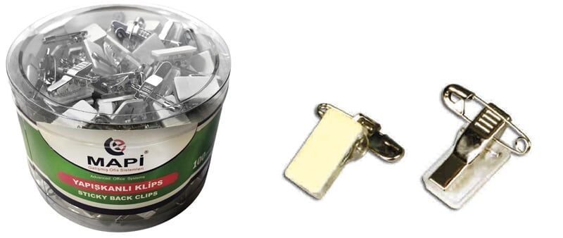 Mapi Metal Klipsler Yapıskanlı 100 Adet