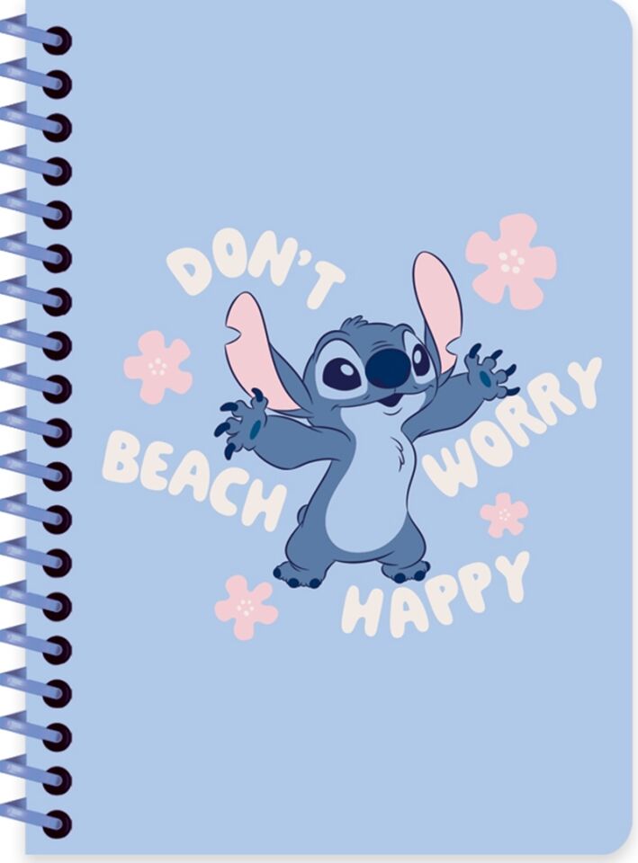 Keskin Lilo&Stitch A6 80 Yaprak Çizgili Spiralli Bloknot