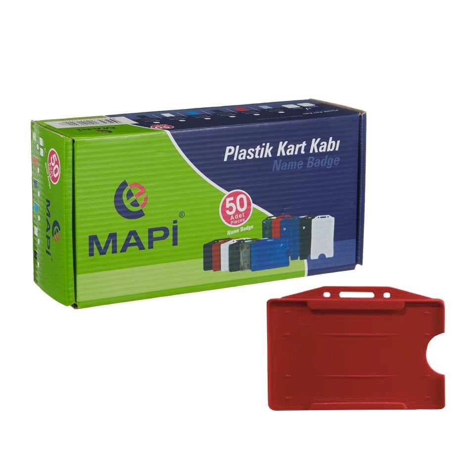 Mapi Pp Kart Kabı Yatay Kırmızı 50 Adet