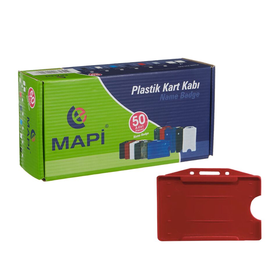 Mapi Pp Kart Kabı Yatay Kırmızı 50 Adet