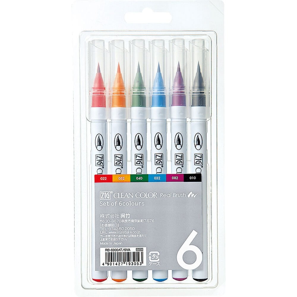 Zig Clean Color Real Brush Rb-6000At / 6Va 6 Lı