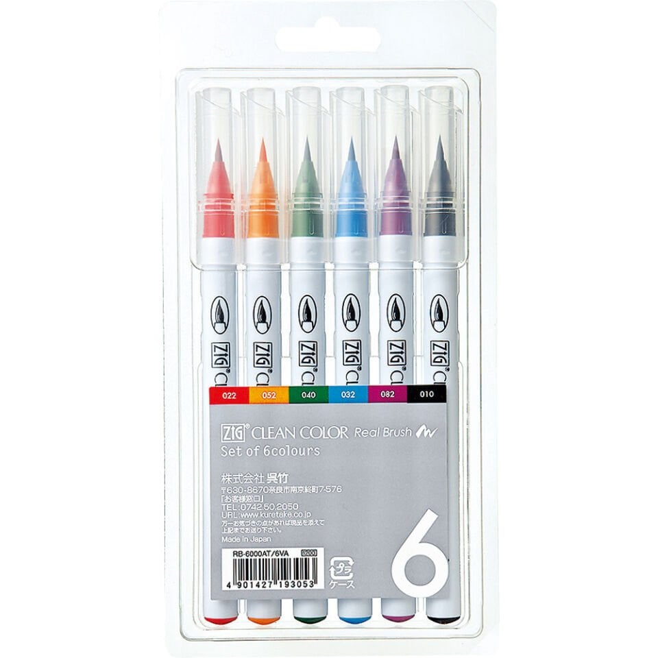 Zig Clean Color Real Brush Rb-6000At / 6Va 6 Lı