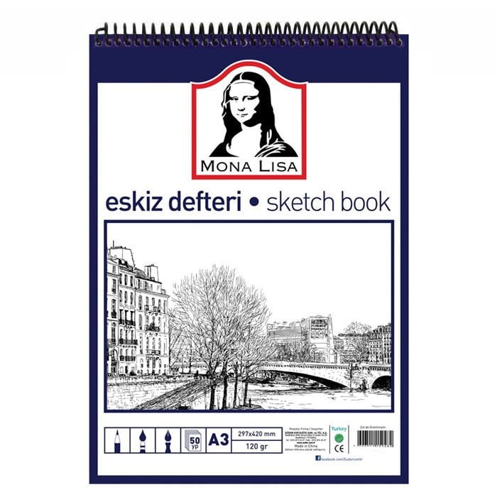 Südor Eskiz Defteri A3 120 Gr 50 Yaprak Telli